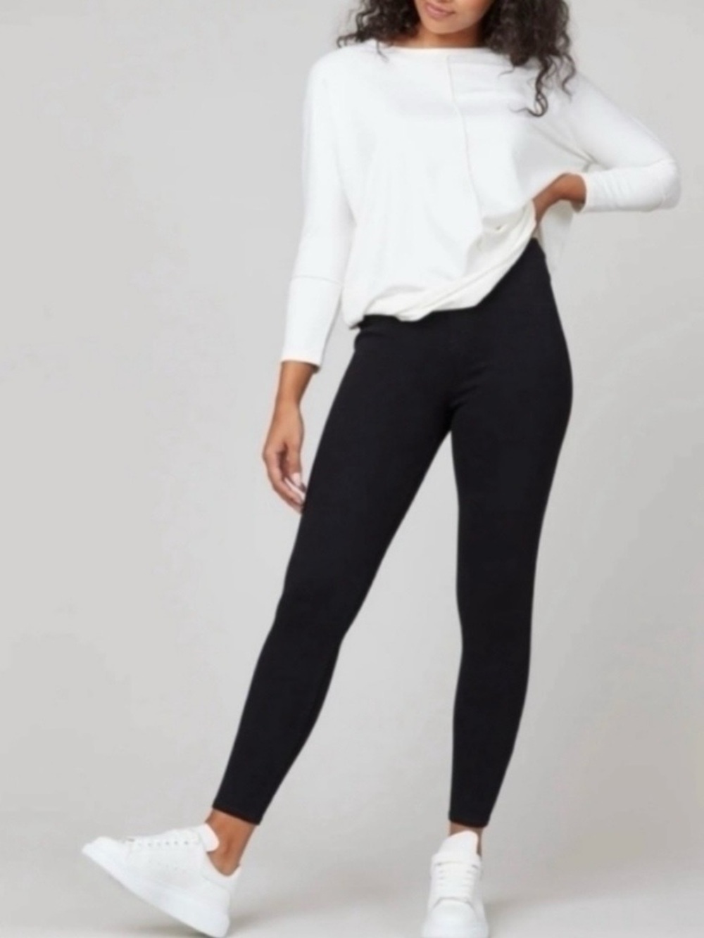 SPANX Jean-ish Ankle Leggings in black size L petite NWT